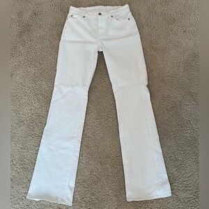 SALE! 7 For All Mankind Kimmie Bootcut White Jeans. Size: 28.